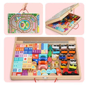 Wooden City & Train Playset
