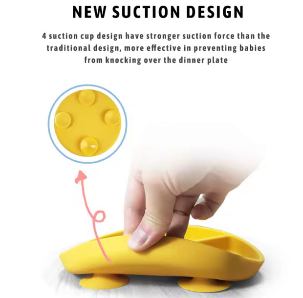 Stay Put Silicone Suction Plate with Lid